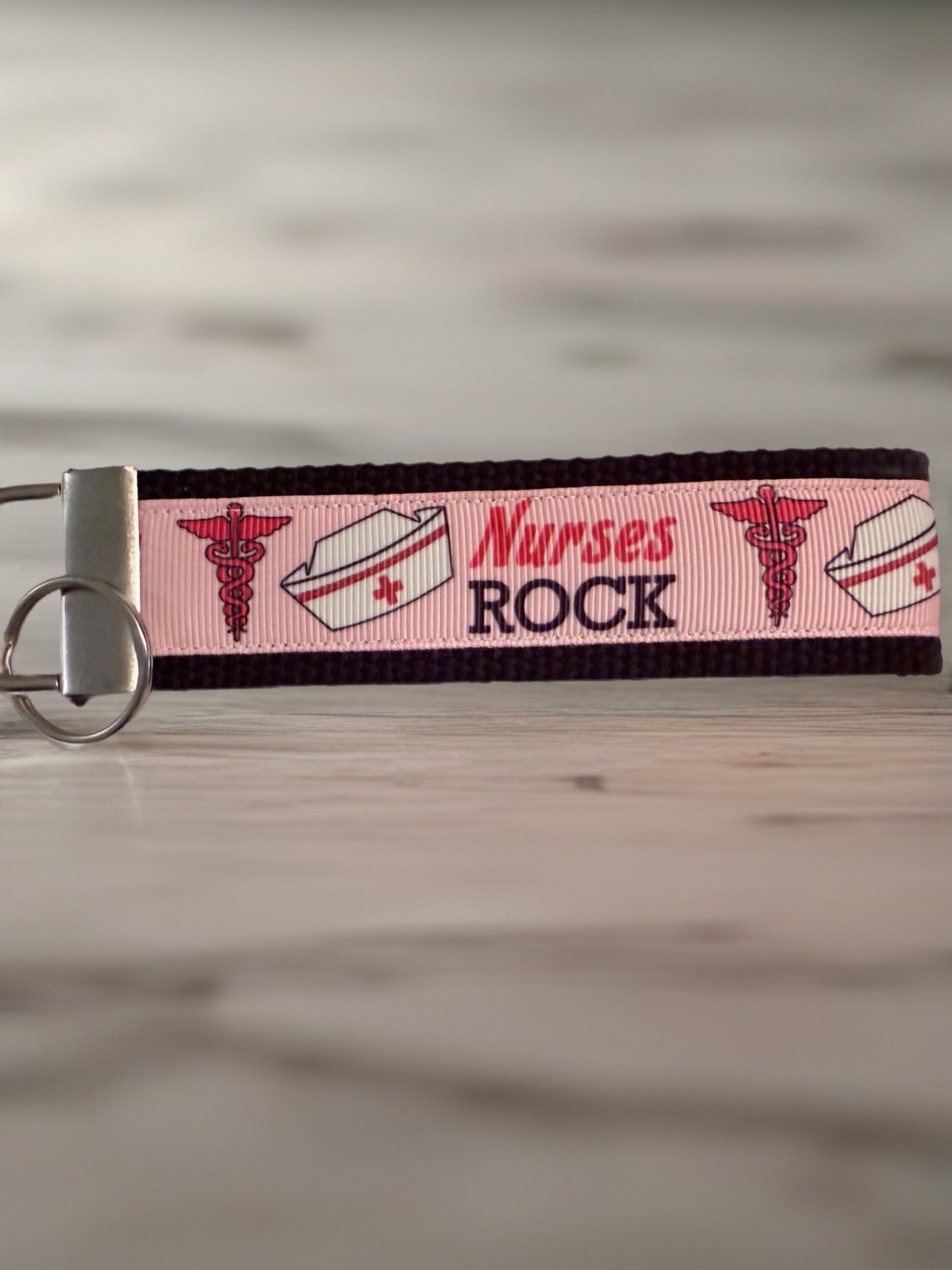 Nurses Rock Wristlet Keychain – Handmade Nurse Appreciation Gift