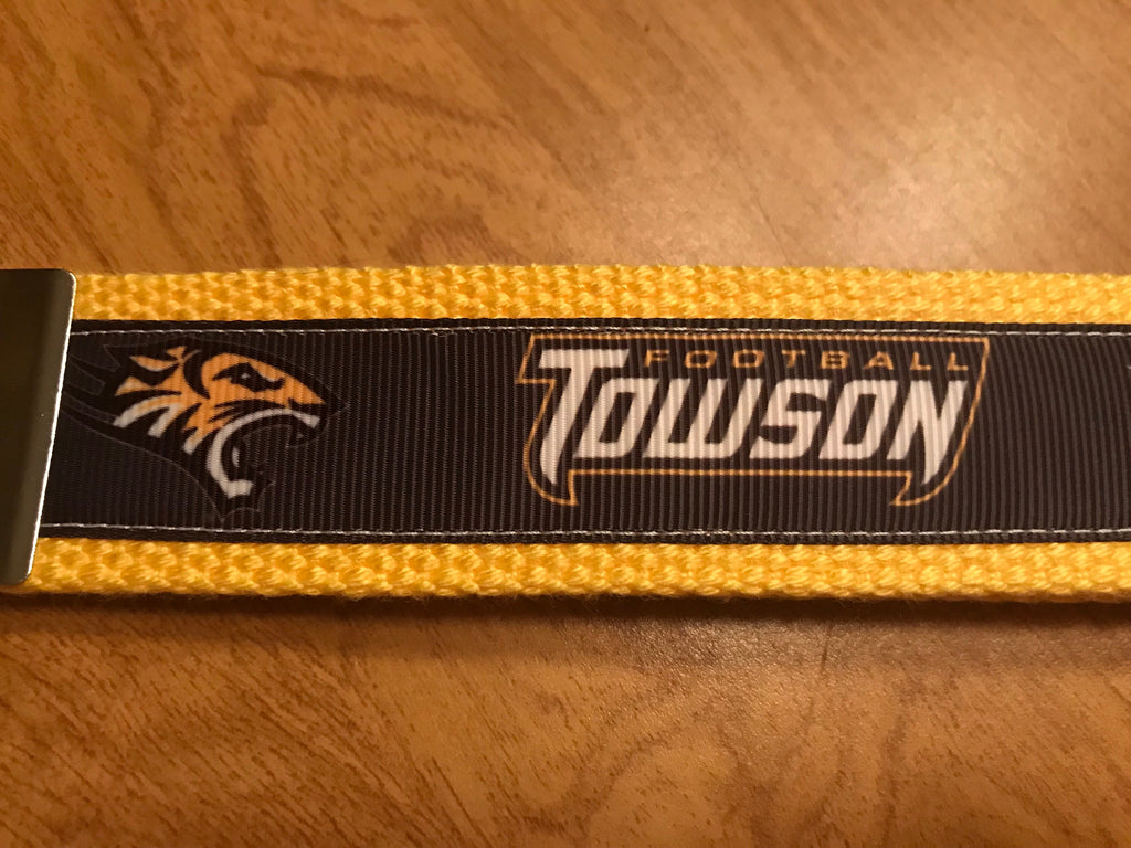 Towson University Football Cotton Webbing Keychain/Keyfob/Wristlet