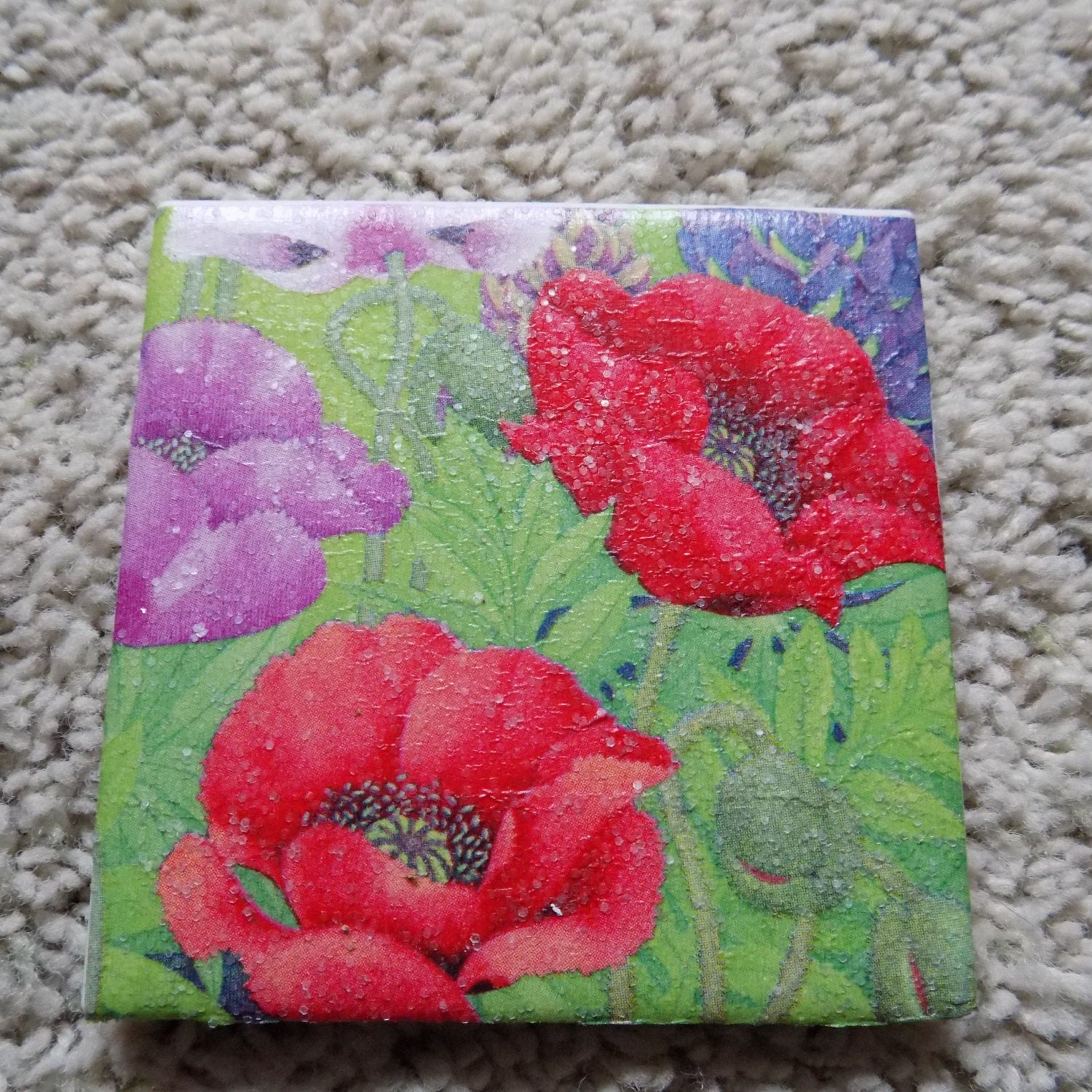 Blooming Garden Ceramic Tile Coasters (set of 4)