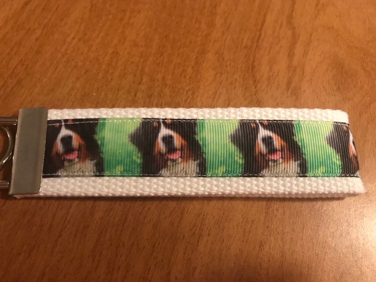Bernese Mountain Dog Cotton Webbing Keychain/Keyfob/Wristlet