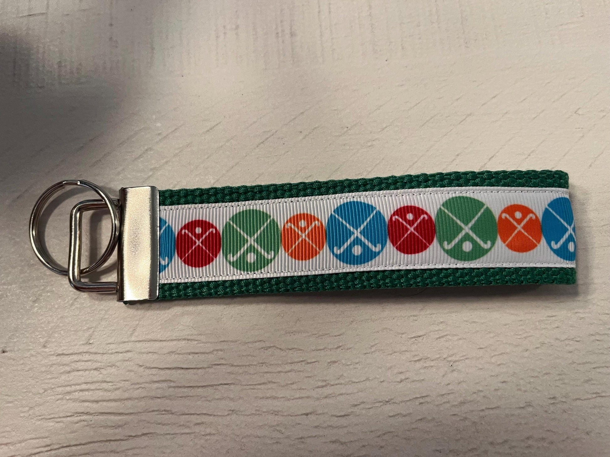 Field Hockey Cotton Webbing Keychain/ Wristlet/ Keyfob