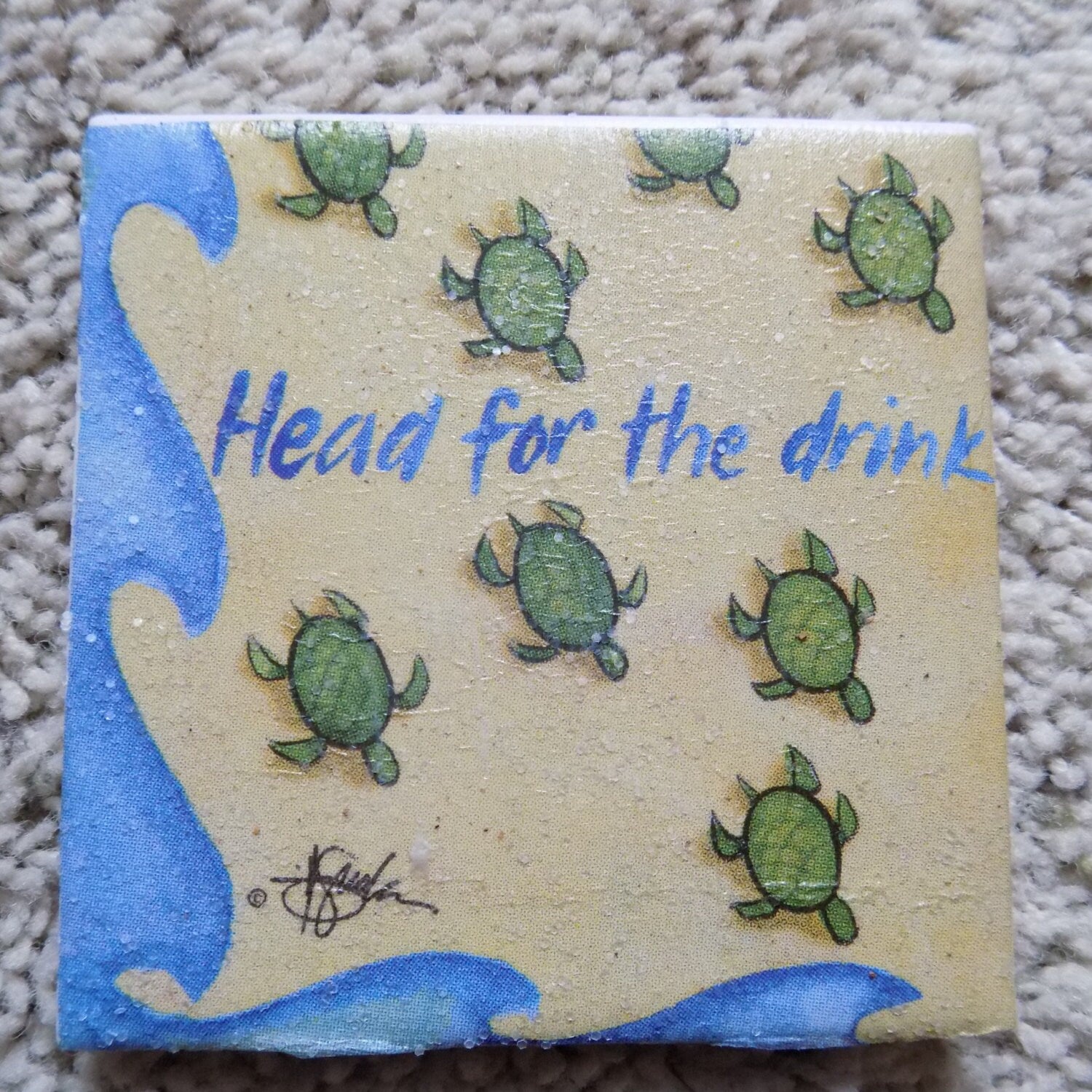Head for the Drink Ceramic Tile Coasters (set of 4)