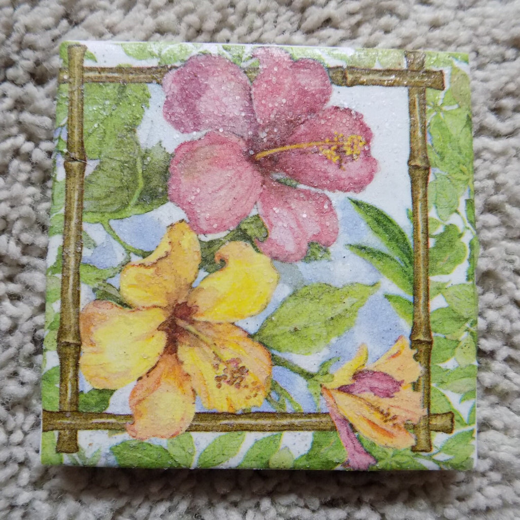 Hawaiian Hibiscus Ceramic Coasters (Set of 4)