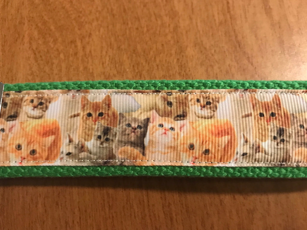 Cats Everywhere Cotton Webbing Keychain/Keyfob/Wristlet