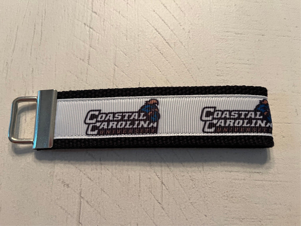 Coastal Carolina University Cotton Webbing Keychain/ Keyfob/ Wristlet