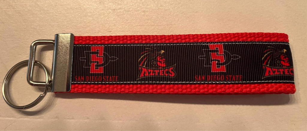 San Diego State University Cotton Webbing Keychain/ Wristlet/ Keyfob