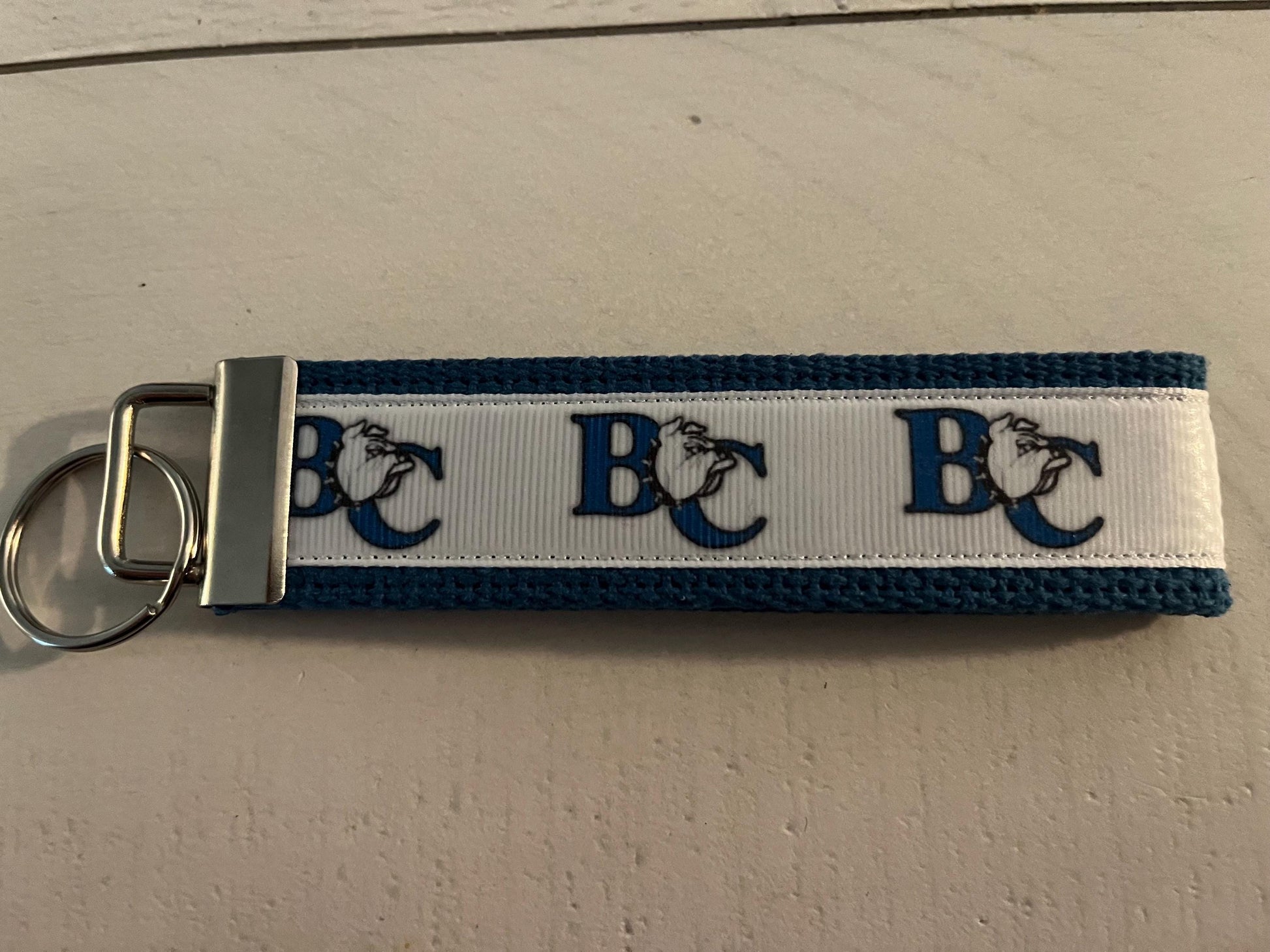 Barton College  Cotton Webbing Keychain/ Wristlet/ Keyfob
