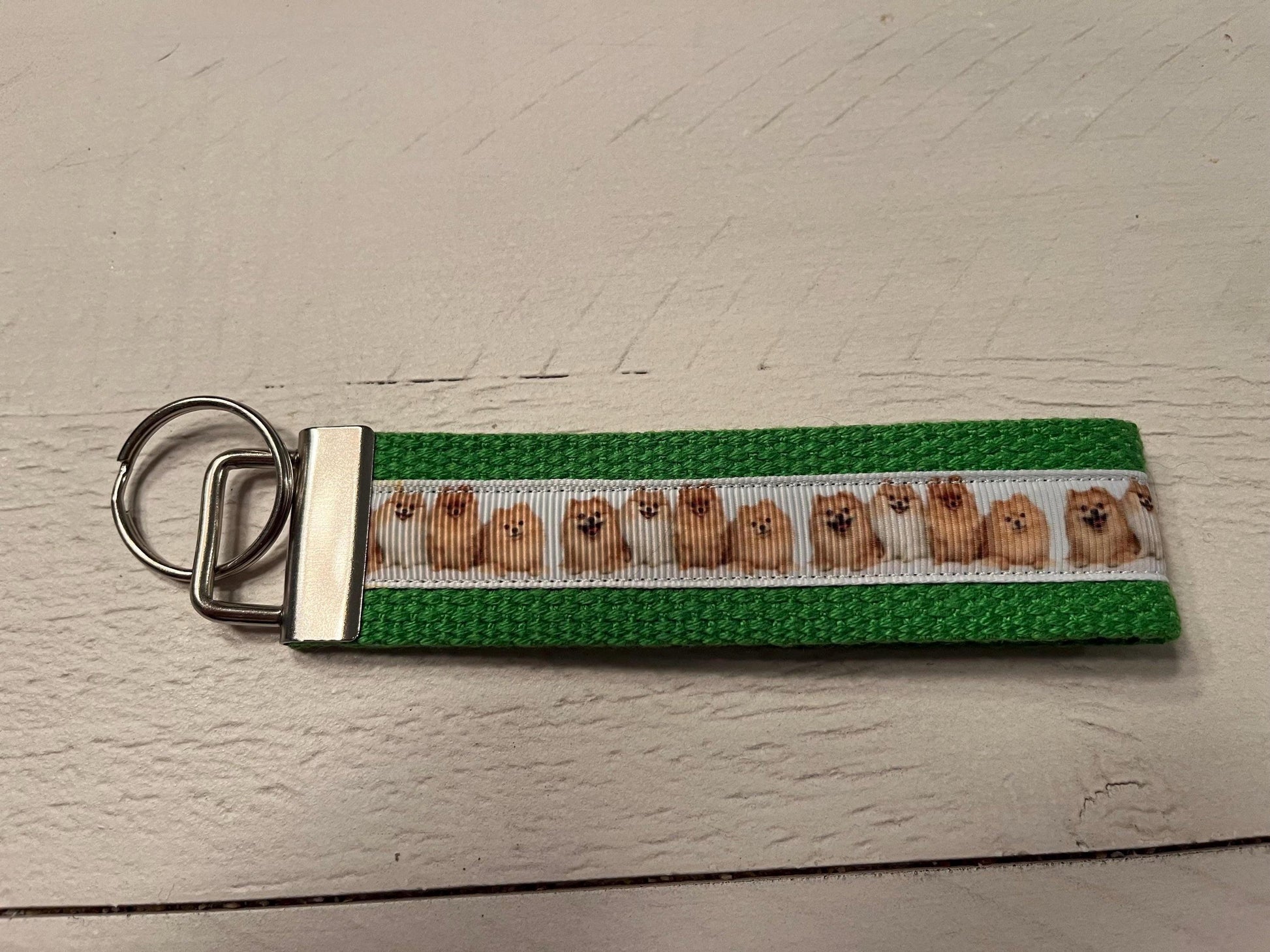 Pomeranian Dog Lover Keychain Wristlet
