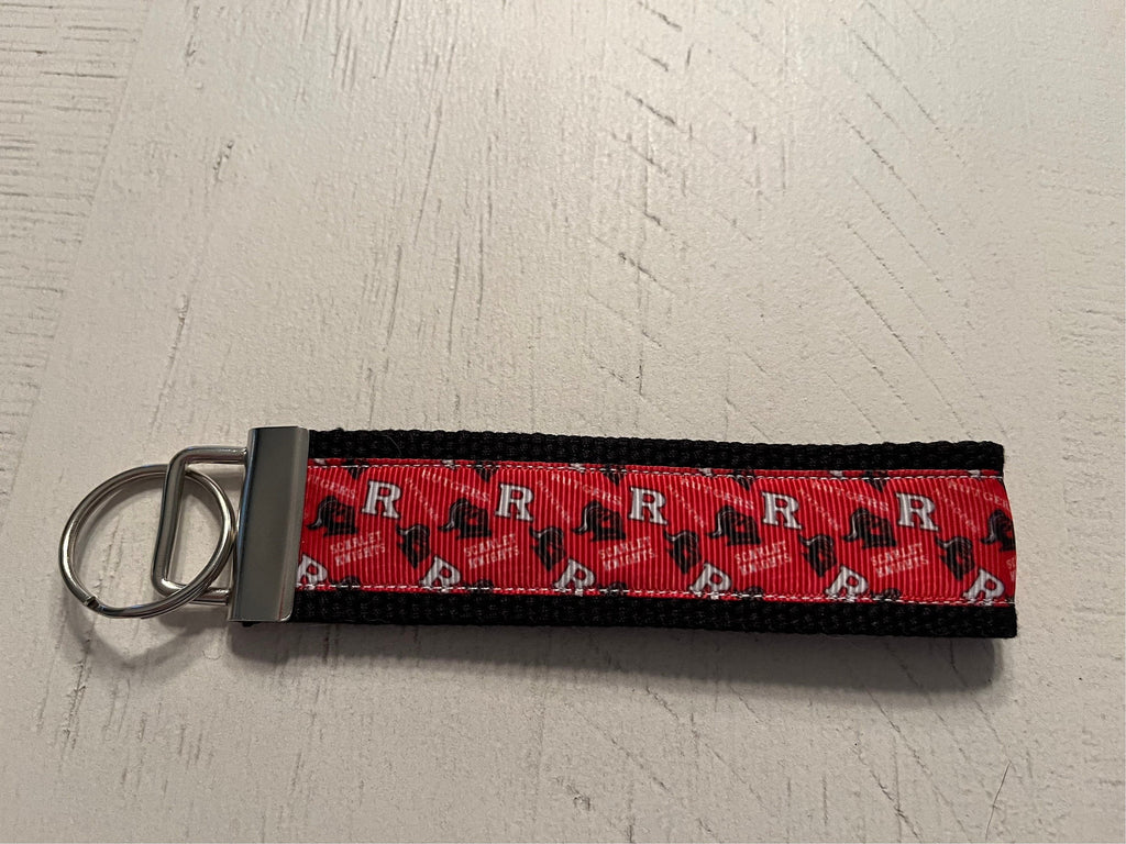 Rutgers University  Cotton Webbing Keychain/Wristlet /Keyfob