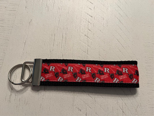Rutgers University  Cotton Webbing Keychain/Wristlet /Keyfob