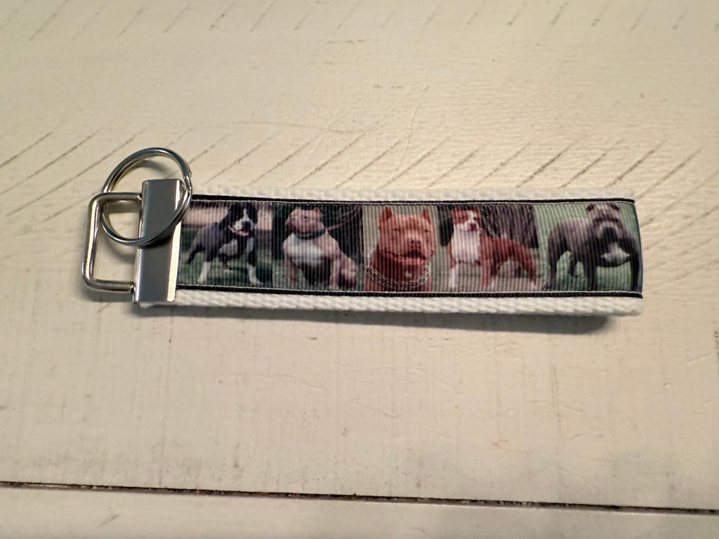 Pitbull Dog Breed Keychain Wristlet – Durable & Stylish Pet Lover Gift