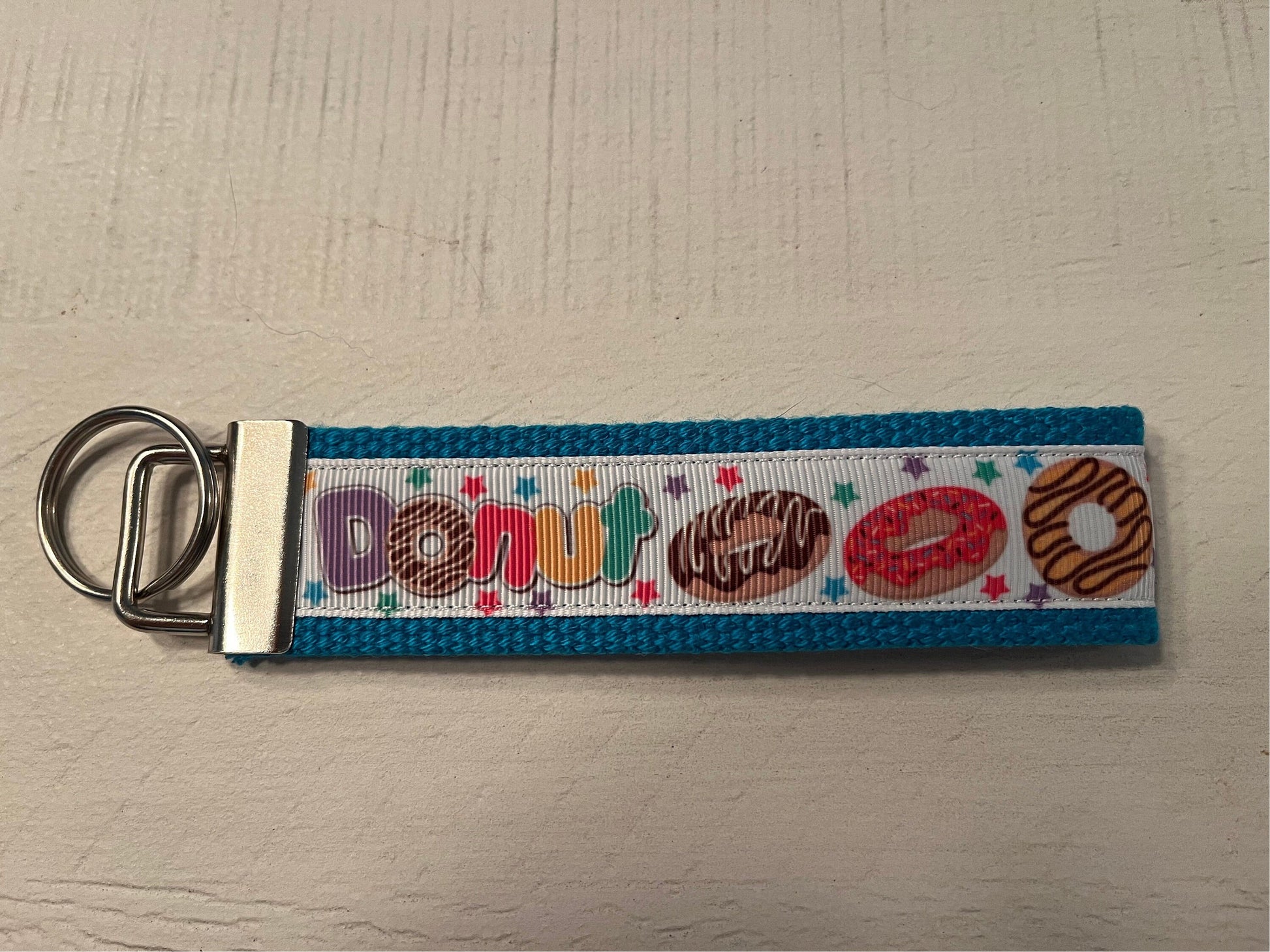 Donut  Lovers Cotton Webbing Keychain/ Keyfob/ Wristlet