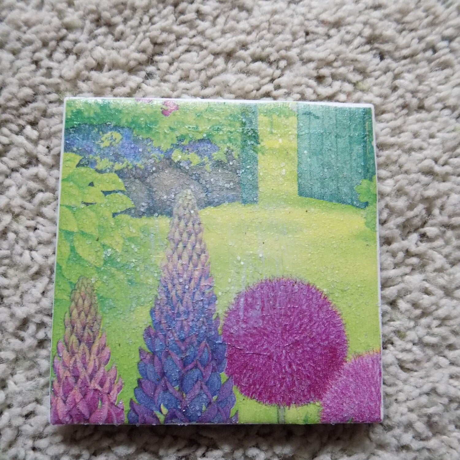 Blooming Garden Ceramic Tile Coasters (set of 4)