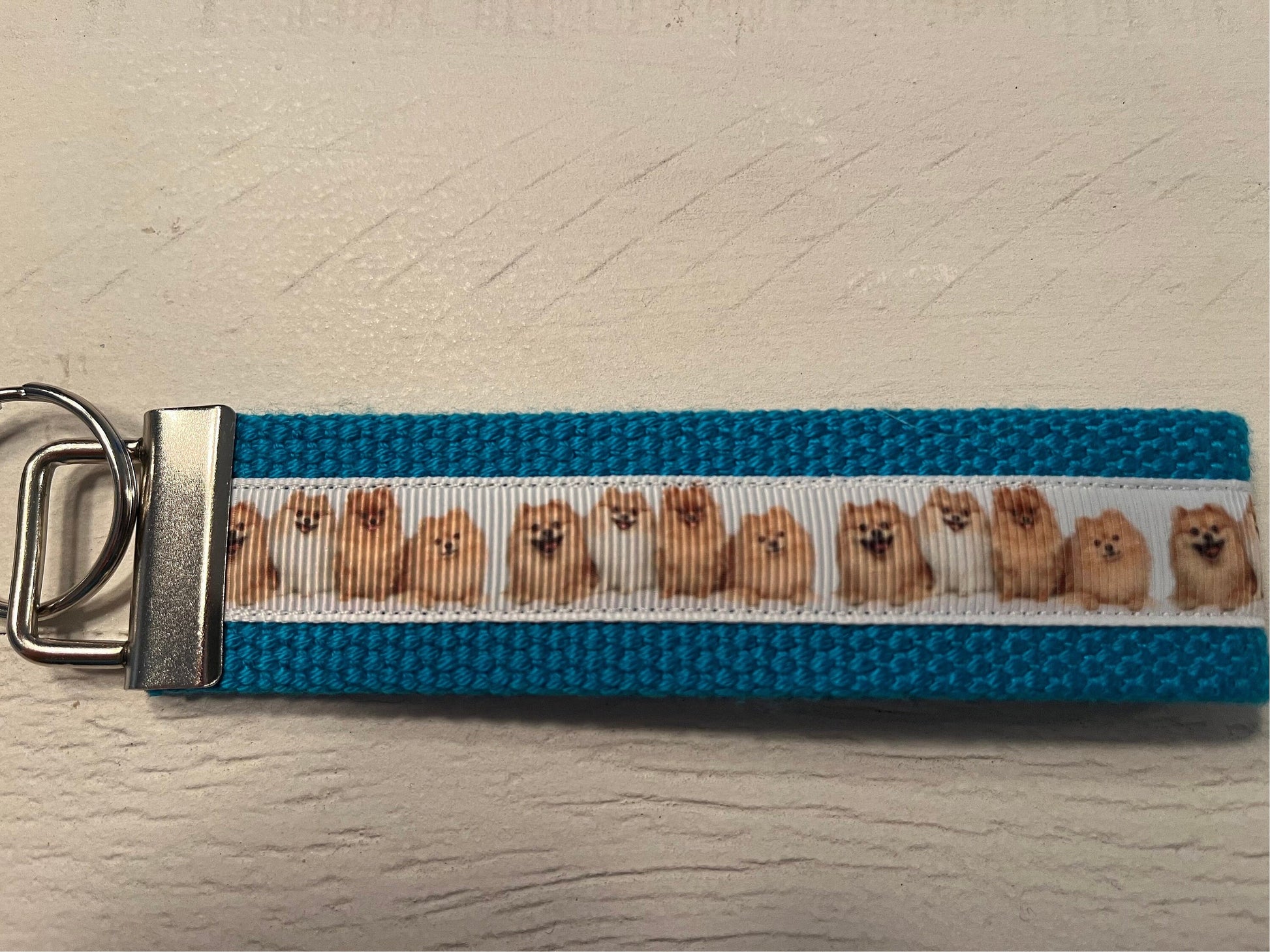 Pomeranian Dog Lover Keychain Wristlet