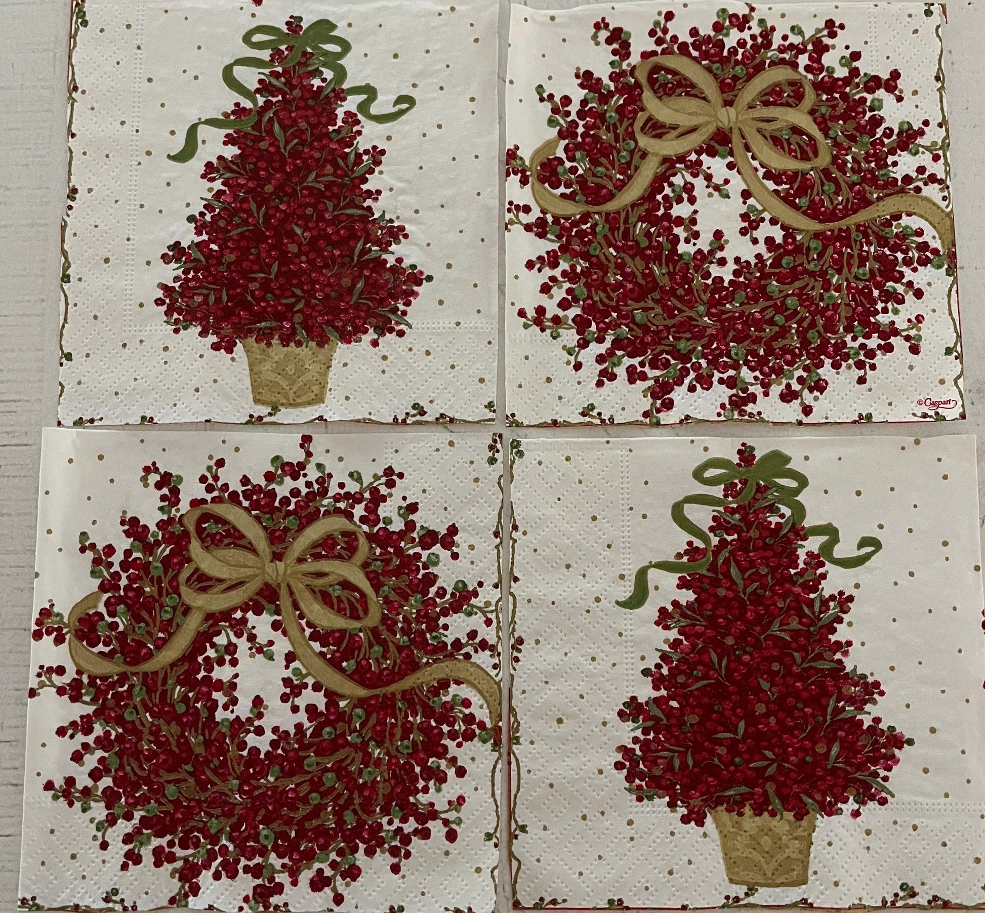 Christmas Tree & Wreath Coaster Set of 4 – Handmade Holiday Coasters | Rustic Farmhouse Christmas Décor
