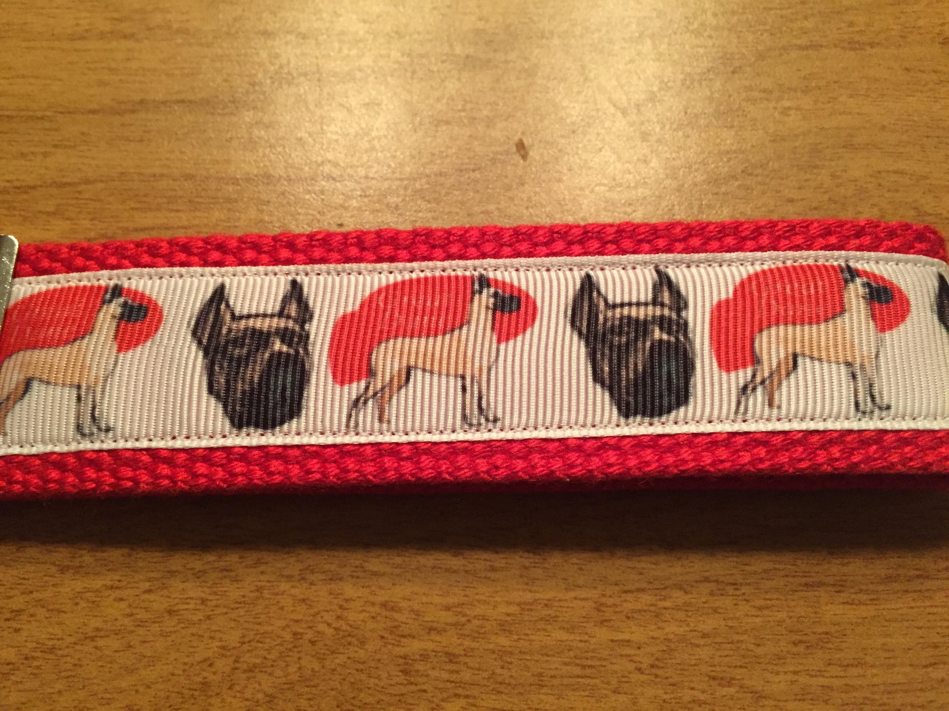 Great Dane Dog Lover Wristlet Keychain – Durable Fabric Key Fob with Dog Design