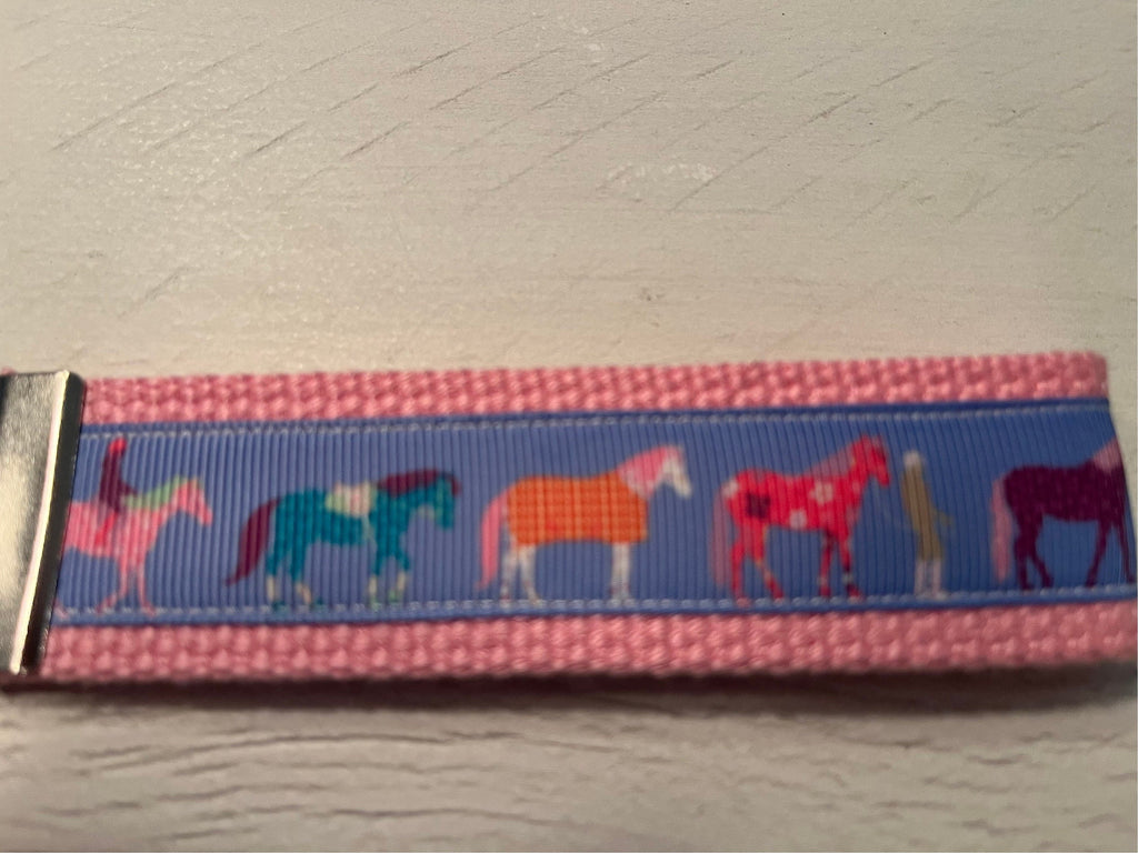 Horse/ Pony Lovers Webbing Keychain/ Keyfob/ Wristlet