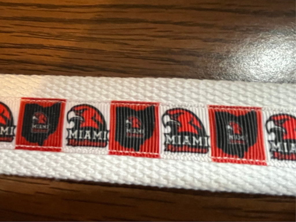 Miami of Ohio University RedHawks Cotton Webbing/keyfob/wristlet