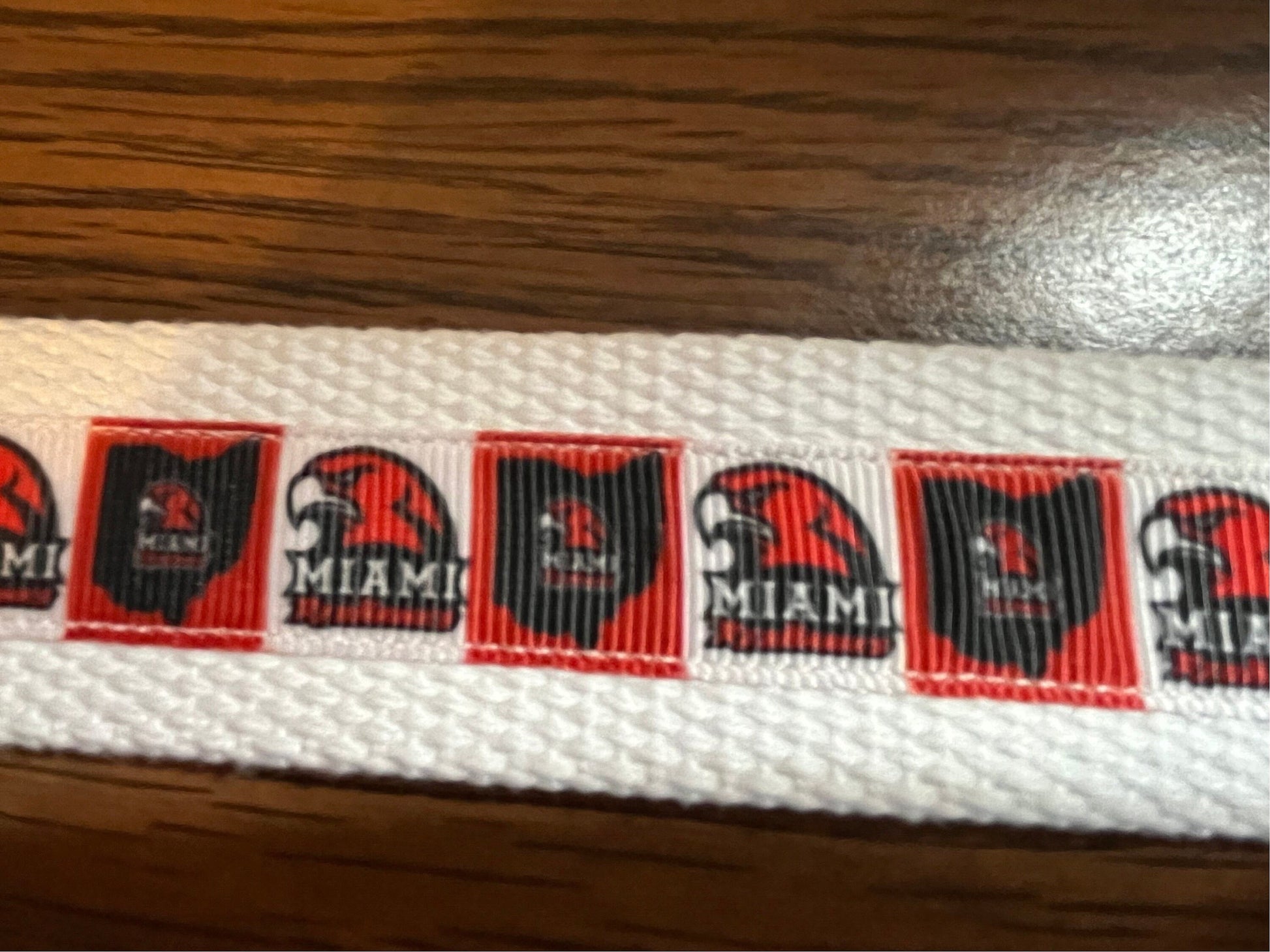 Miami of Ohio University RedHawks Cotton Webbing/keyfob/wristlet