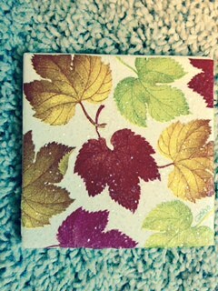 Colorful Autumn Maple Leaves Ceramic Tile Coasters (Set of 4)