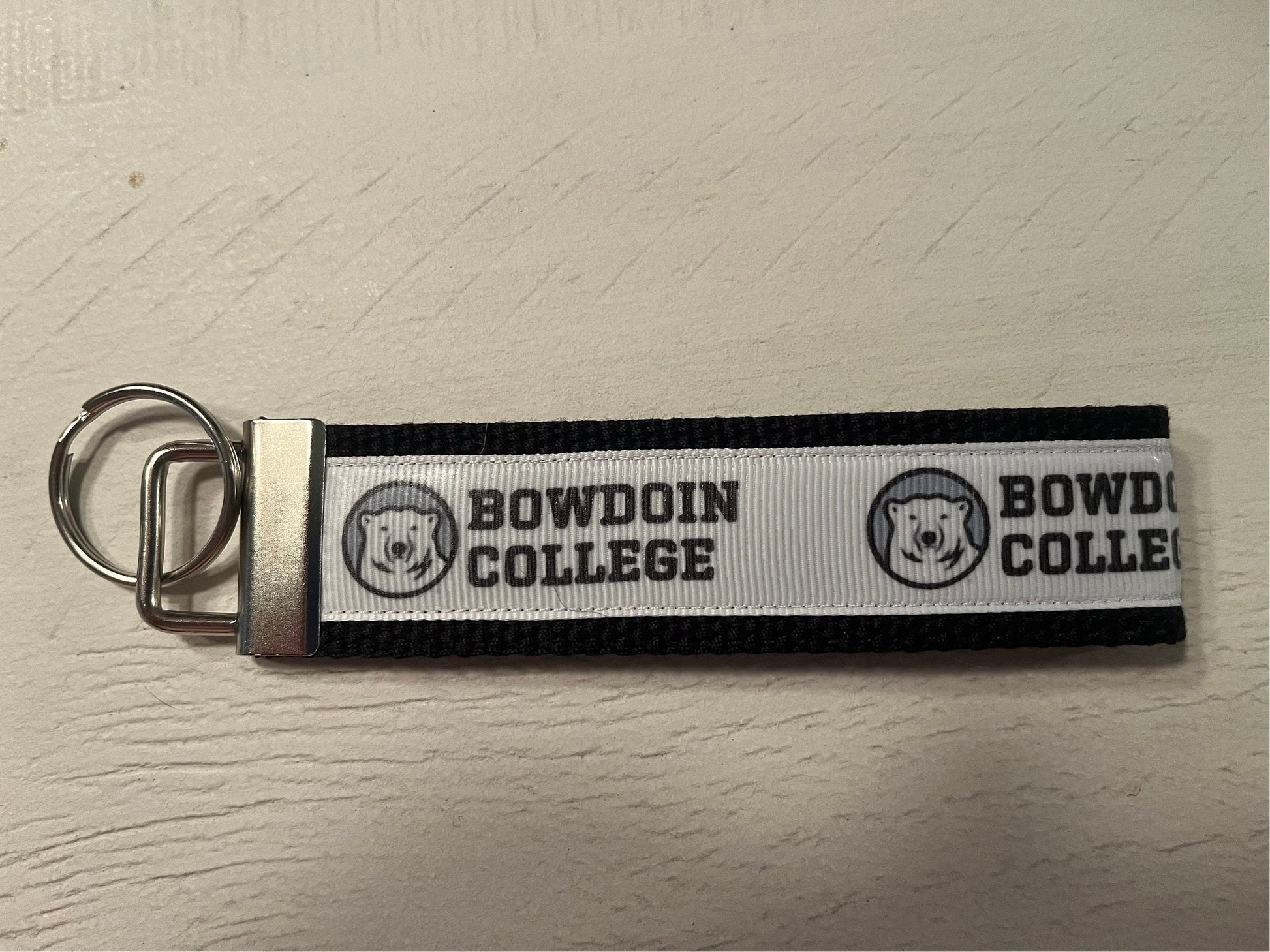 Bowdoin College Cotton Webbing Keychain/Wristlet/ Keyfob