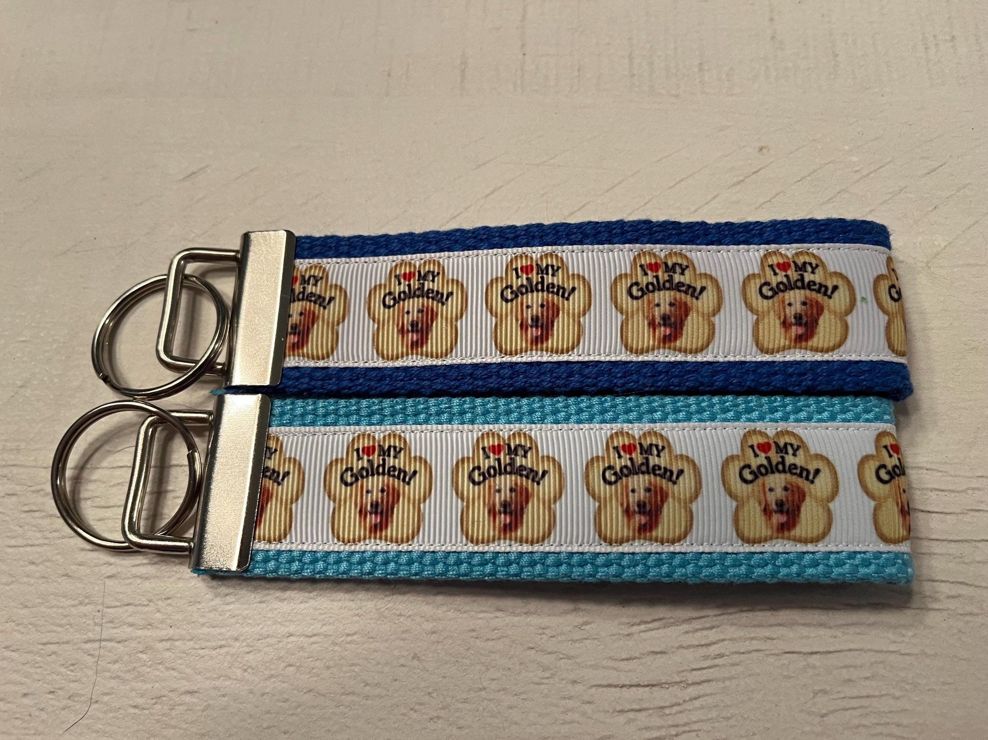 I Love My Golden Keychain – Golden Retriever Dog Lover Gift, Puppy Key Fob, Pet Parent Accessory