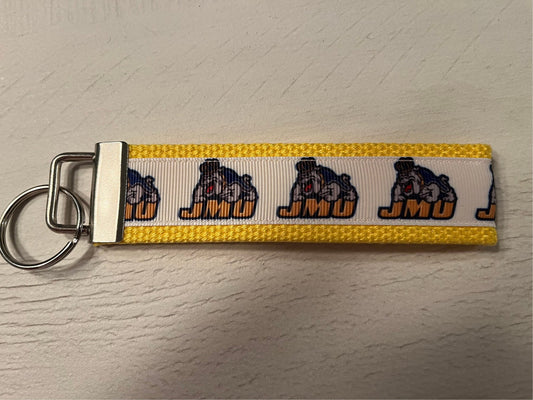 JMU Cotton webbing Keychain, Key fob, wristlet