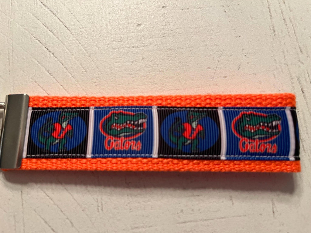 Orange and Blue Florida Gator Keychain/Keyfob/Wristlet