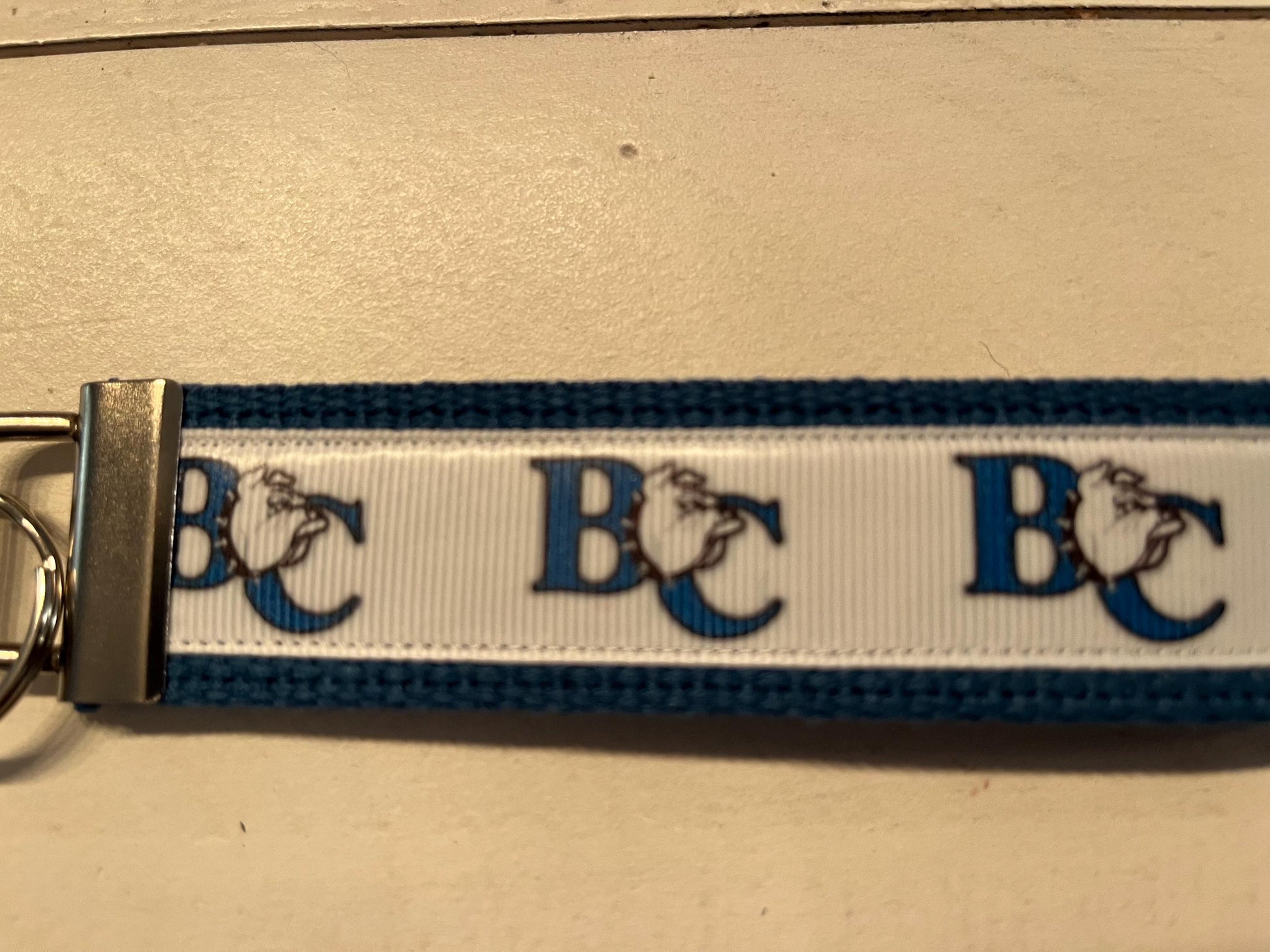 Barton College  Cotton Webbing Keychain/ Wristlet/ Keyfob