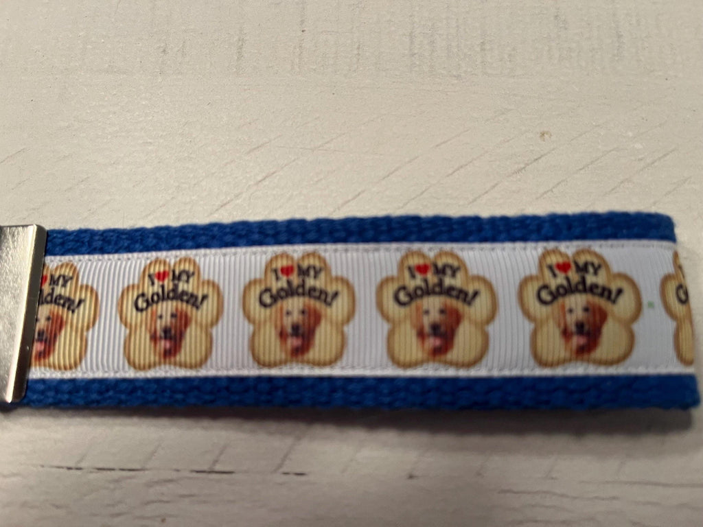 I Love My Golden Keychain – Golden Retriever Dog Lover Gift, Puppy Key Fob, Pet Parent Accessory
