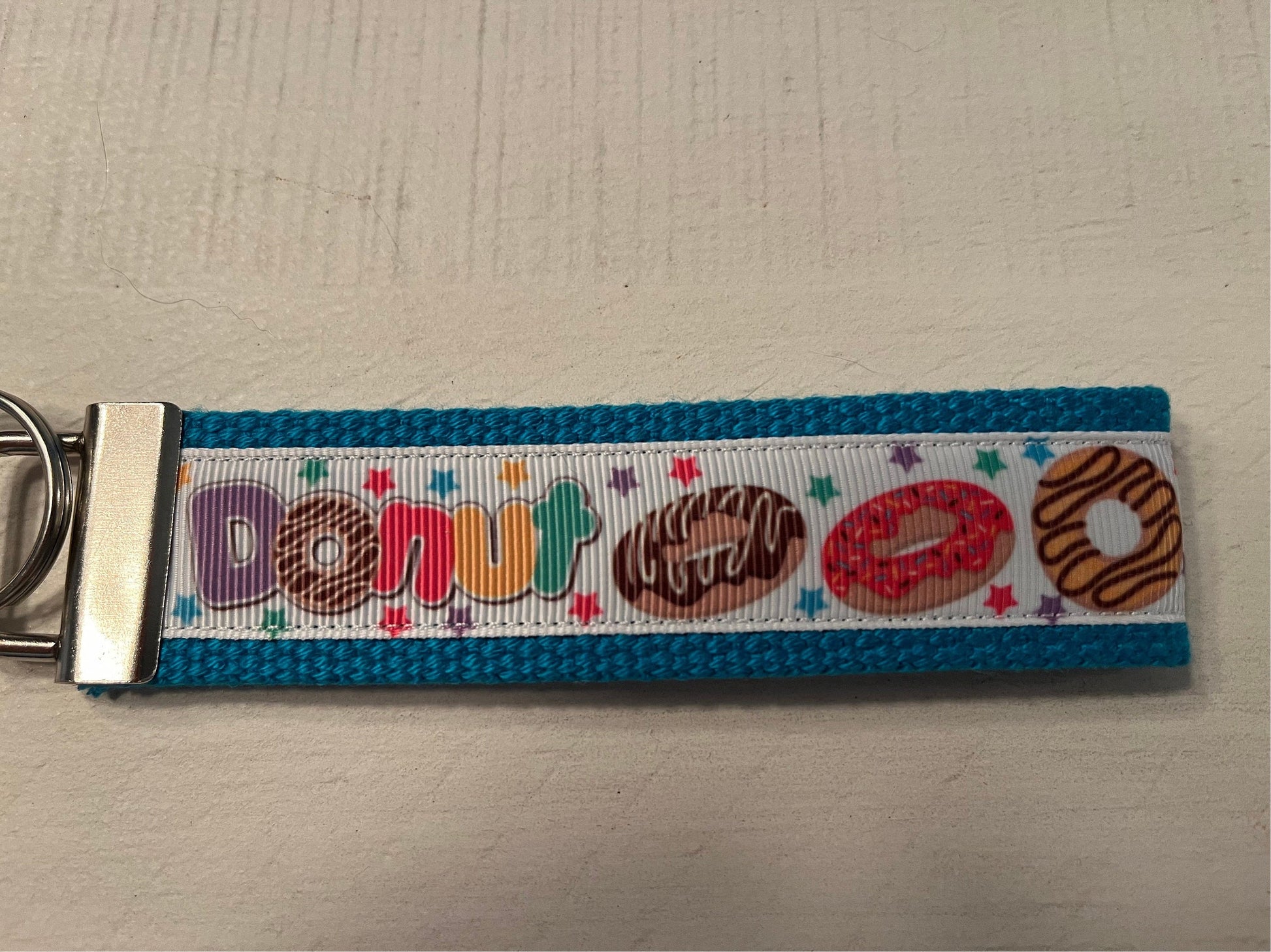 Donut  Lovers Cotton Webbing Keychain/ Keyfob/ Wristlet