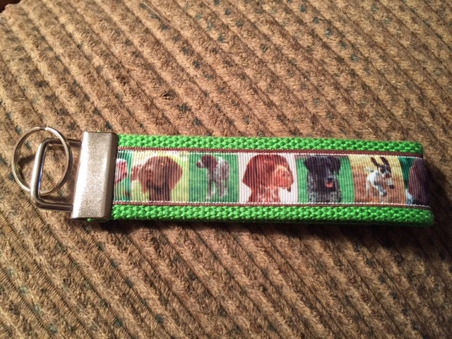 German Short-haired Pointer Cotton Webbing Keychain/ Keyfob/ Wristlet