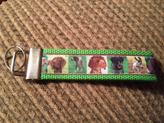 German Short-haired Pointer Cotton Webbing Keychain/ Keyfob/ Wristlet