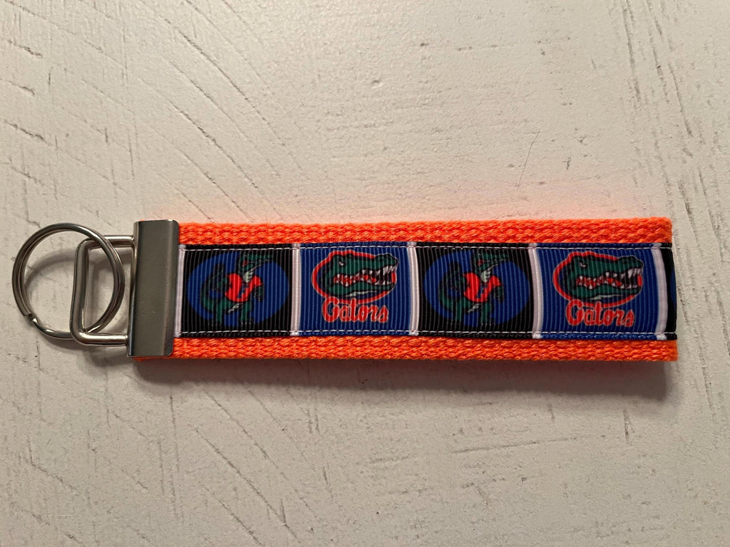Orange and Blue Florida Gator Keychain/Keyfob/Wristlet