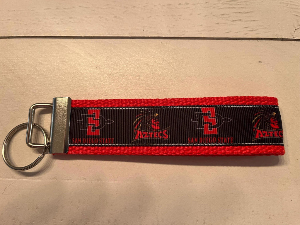 San Diego State University Cotton Webbing Keychain/ Wristlet/ Keyfob