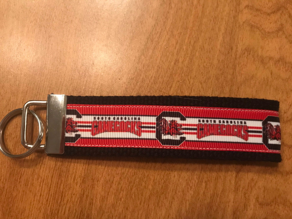Red and Black South Carolina Gamecocks Keychain/Keyfob/Wristlet
