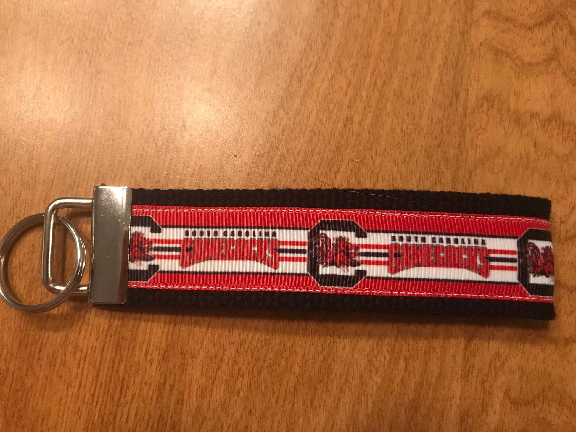 Red and Black South Carolina Gamecocks Keychain/Keyfob/Wristlet