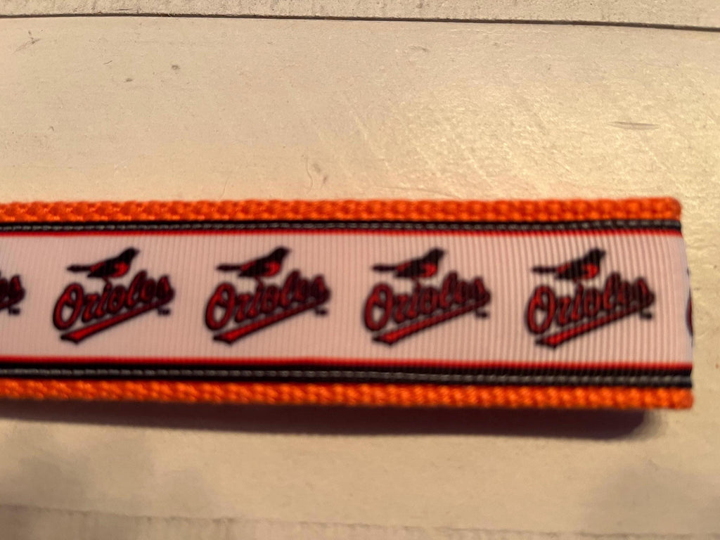 Baltimore Orioles Orange and Black, Cotton Webbing Keychain/ Key fob
