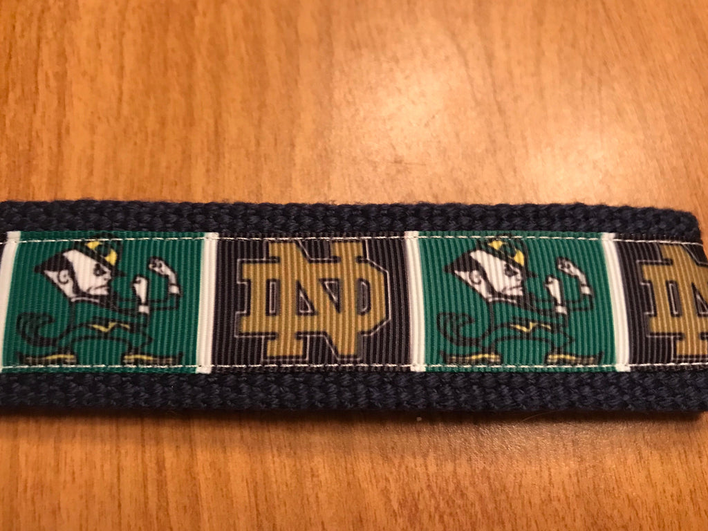 Fighting Irish Cotton Webbing Keychain/ Keyfob/Wristlet