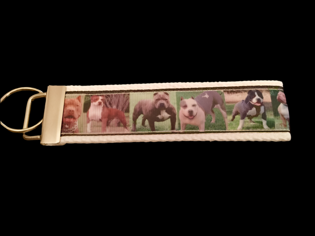 Pitbull Dog Breed Keychain Wristlet – Durable & Stylish Pet Lover Gift