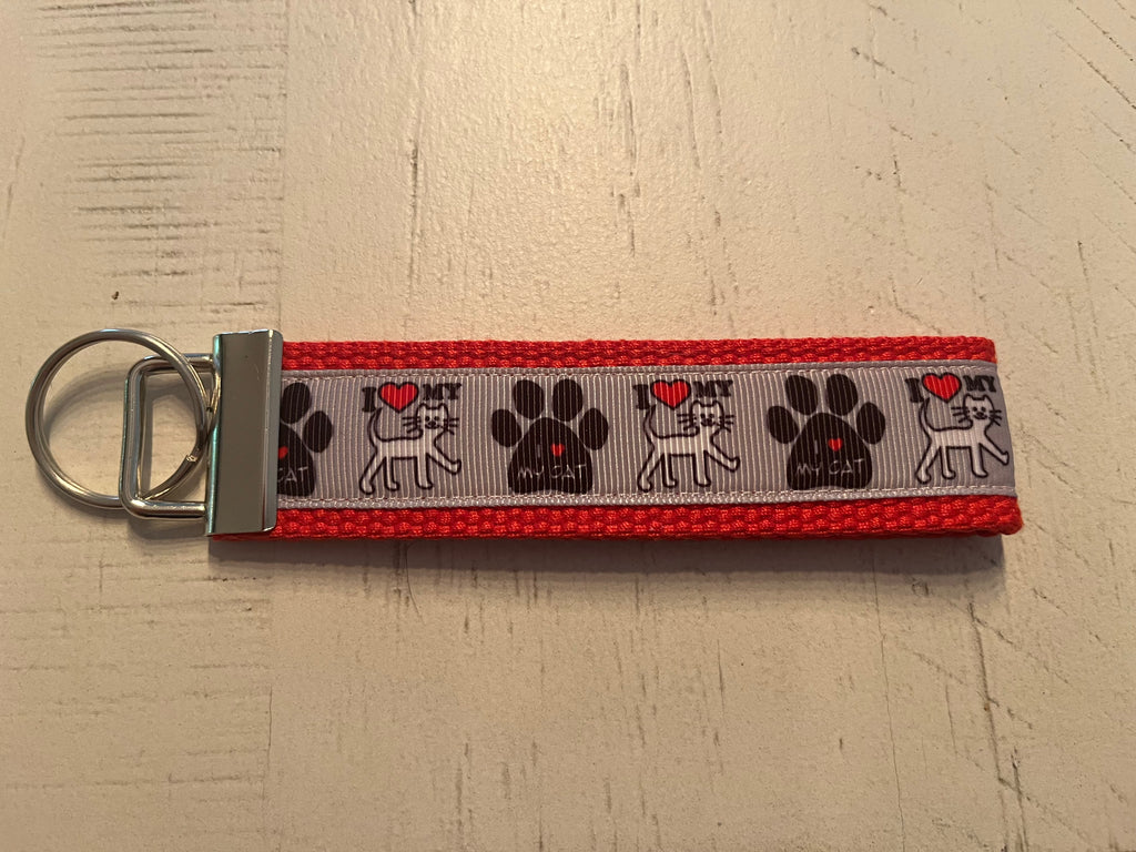 I Love My Cat Keychain