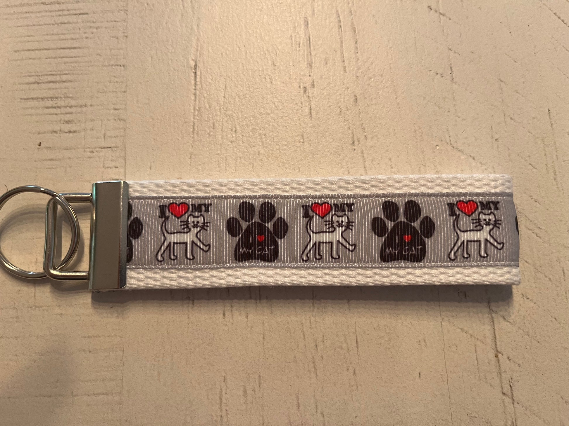I Love My Cat Keychain