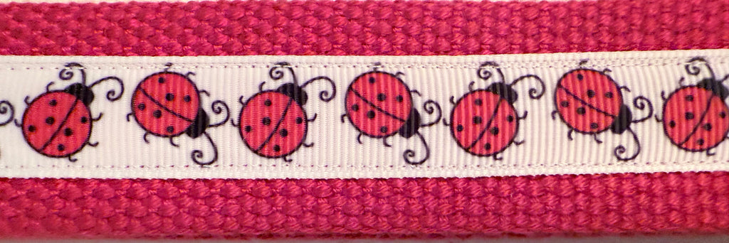 Ladybug White and Red Webbing Keychain/ Key fob