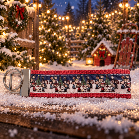 Peanuts Christmas Wristlet Keychain