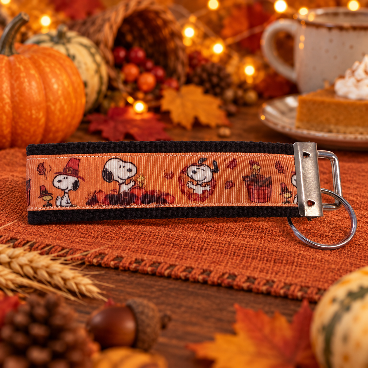 Peanuts Thanksgiving Wristlet Keychain