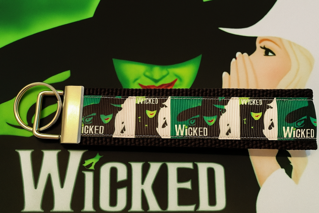 Wicked The Musical Keychain Wristlet – Emerald City Inspired Key Fob