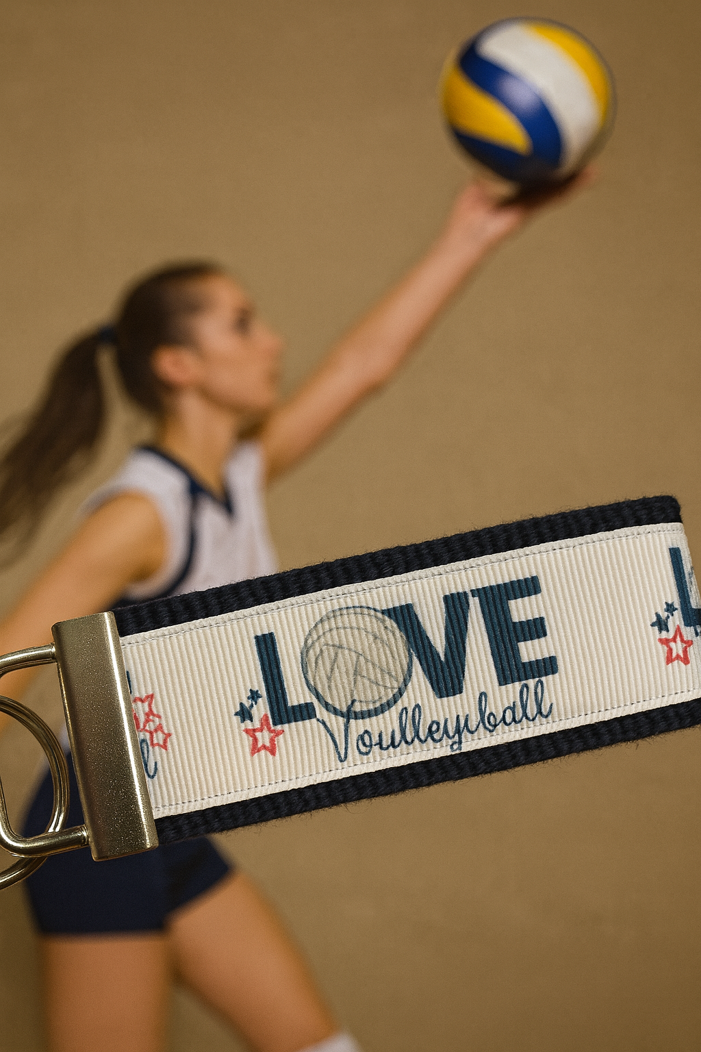 🏐 LOVE Volleyball Wristlet Keychain – Perfect Gift for Players, Coaches & Volleyball Moms!