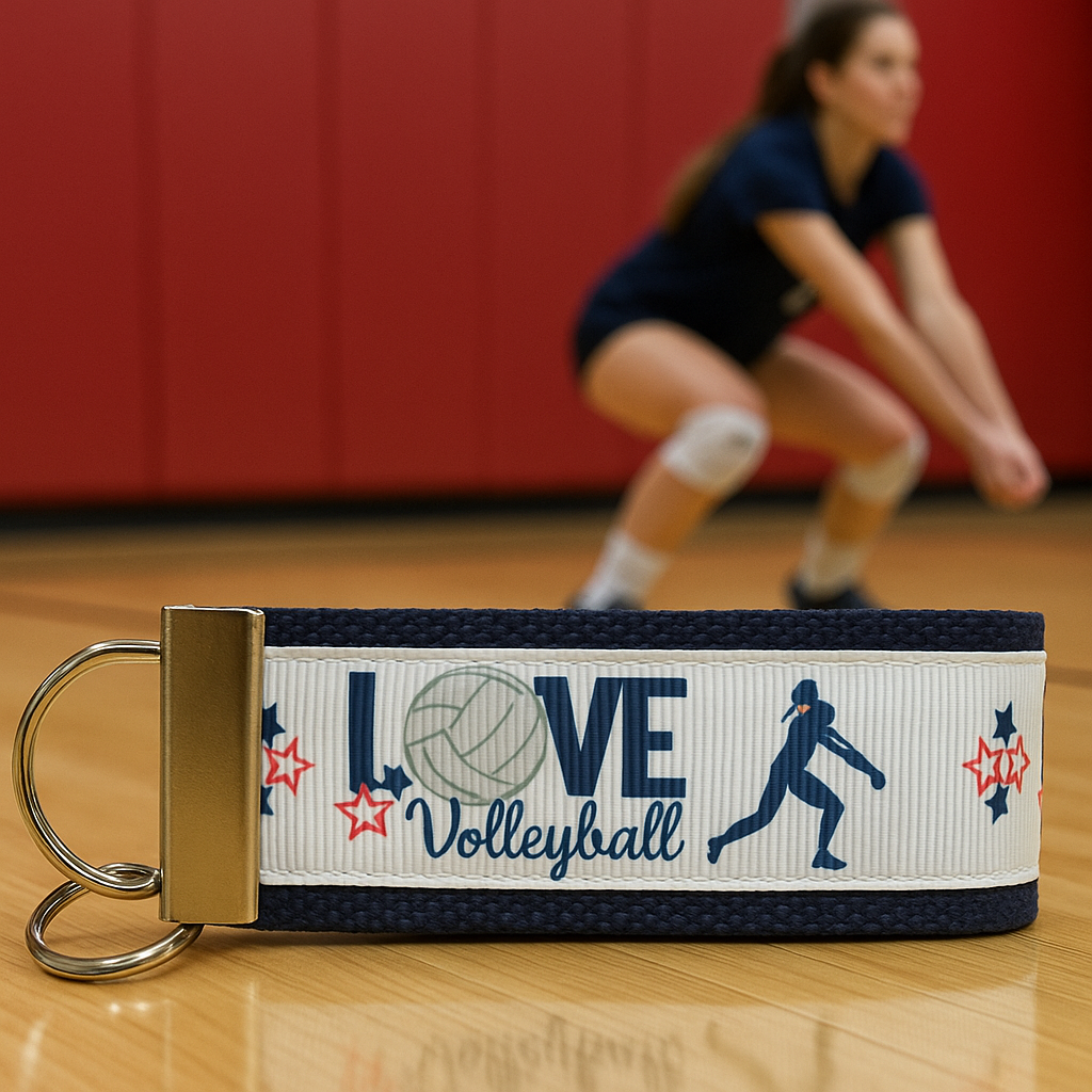 🏐 LOVE Volleyball Wristlet Keychain – Perfect Gift for Players, Coaches & Volleyball Moms!