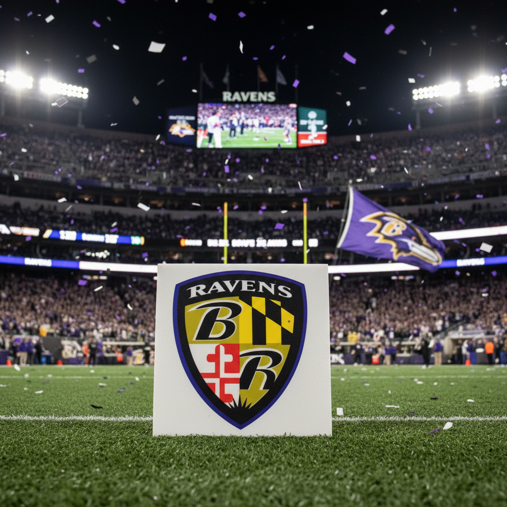 Baltimore Ravens Ceramic Tile Coasters (Set of 4)