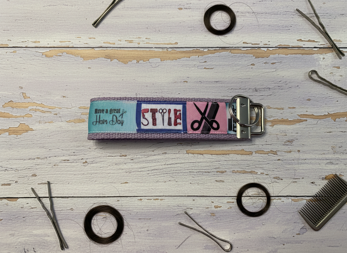 ✨ Hair Stylist Keychain Wristlet – Cute Gift for Hairdressers, Stylists & Salon Pros ✂️